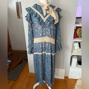 Diane Fres Floral Ruffle Dress. Vintage.